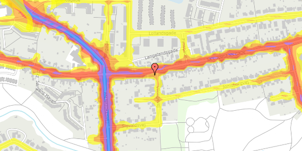 Trafikstøjkort på Skt. Jørgens Gade 131, 2. th, 5000 Odense C