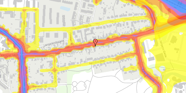 Trafikstøjkort på Skt. Jørgens Gade 169, 5000 Odense C