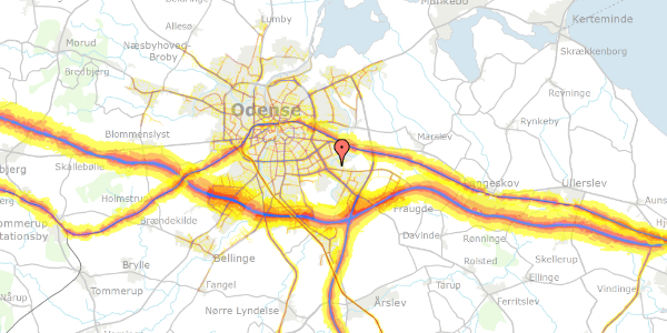 Trafikstøjkort på Slagkrogen 22, 5220 Odense SØ