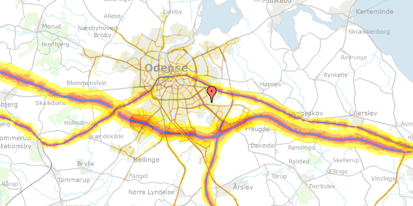 Trafikstøjkort på Slagkrogen 62, 5220 Odense SØ