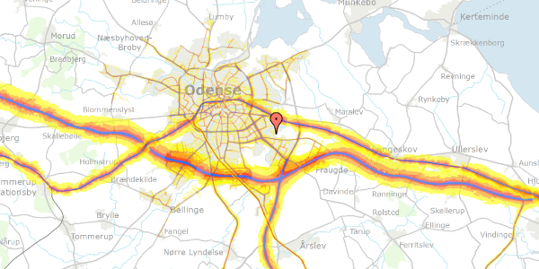 Trafikstøjkort på Slagkrogen 69, 5220 Odense SØ