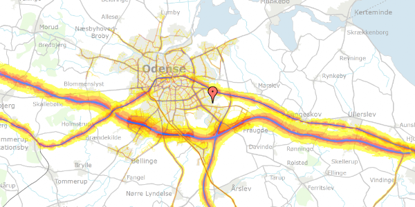 Trafikstøjkort på Slagkrogen 77, 5220 Odense SØ