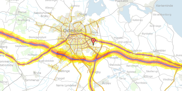 Trafikstøjkort på Slagkrogen 98, 5220 Odense SØ