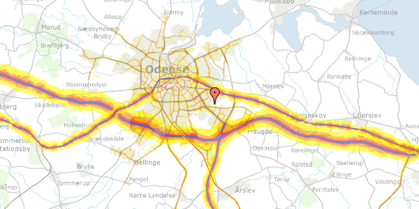 Trafikstøjkort på Slagkrogen 122, 5220 Odense SØ