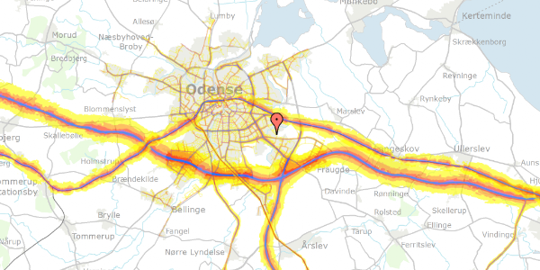 Trafikstøjkort på Slagkrogen 170, 5220 Odense SØ