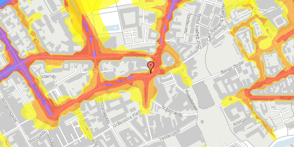 Trafikstøjkort på Slotsgade 3, st. th, 5000 Odense C