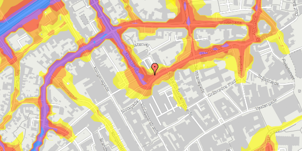 Trafikstøjkort på Slotsgade 17, st. 110, 5000 Odense C