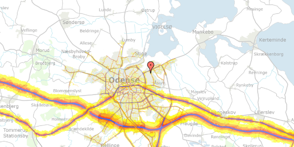 Trafikstøjkort på Slåenhaven 48, 5240 Odense NØ