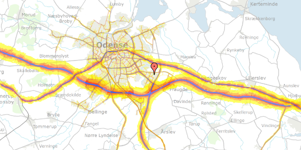 Trafikstøjkort på Sneglehatten 29, 5220 Odense SØ