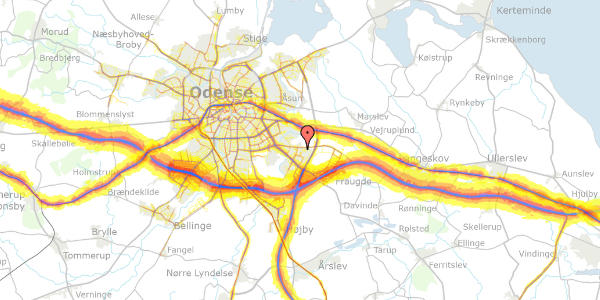 Trafikstøjkort på Sneglehatten 88, 5220 Odense SØ