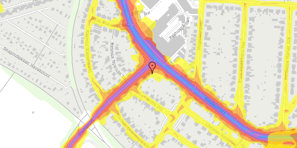 Trafikstøjkort på Stadionvej 4, 5000 Odense C