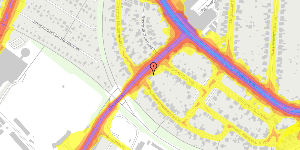 Trafikstøjkort på Stadionvej 10, 5000 Odense C