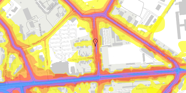 Trafikstøjkort på Stadionvej 51, 5200 Odense V