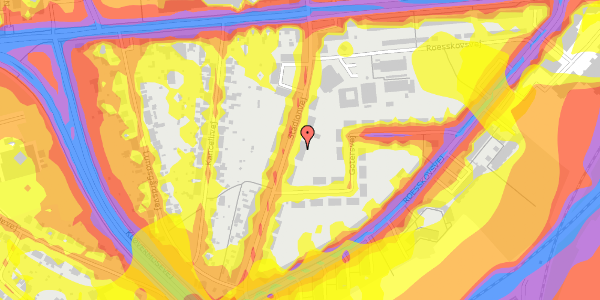 Trafikstøjkort på Stadionvej 74, st. 3, 5200 Odense V