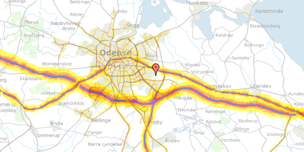 Trafikstøjkort på Stammen 75, 5220 Odense SØ