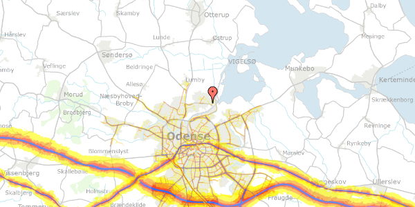 Trafikstøjkort på Stigevej 262D, 5270 Odense N