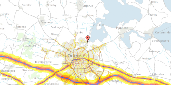 Trafikstøjkort på Stigevej 306, 5270 Odense N