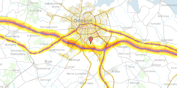 Trafikstøjkort på Stubhøjvej 31, 5260 Odense S