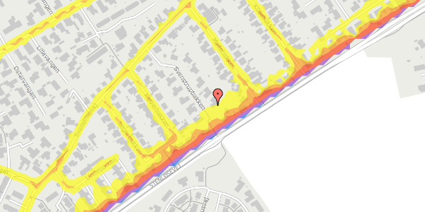Trafikstøjkort på Svenstrupbakken 12, 5260 Odense S