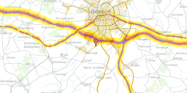 Trafikstøjkort på Svenstrupvej 28, 5260 Odense S