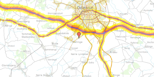 Trafikstøjkort på Svenstrupvej 91, 5260 Odense S