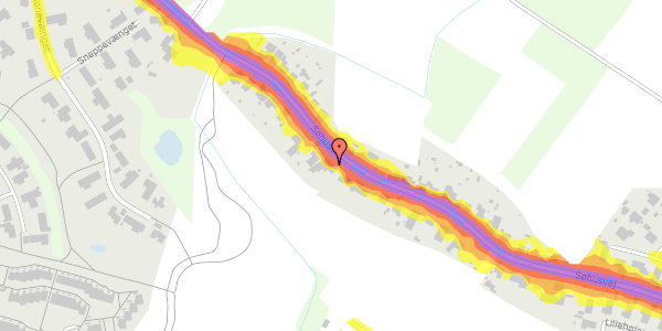 Trafikstøjkort på Søhusvej 82, 5270 Odense N