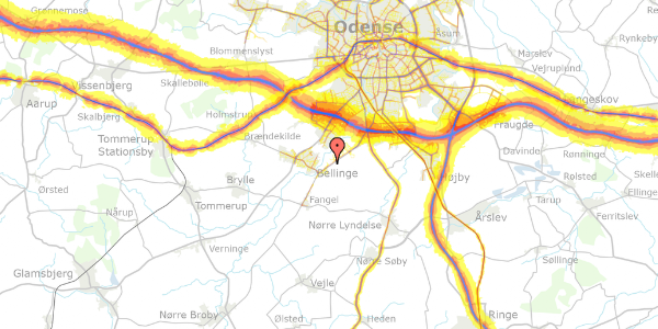 Trafikstøjkort på Sønderdalen 11, 5260 Odense S