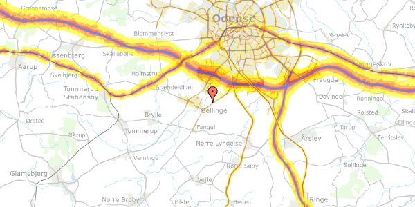 Trafikstøjkort på Sønderdalen 39, 5260 Odense S