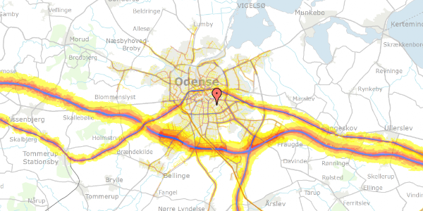 Trafikstøjkort på Tesdorpfsvej 32, 5000 Odense C