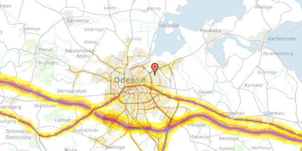 Trafikstøjkort på Tjørnehaven 68, 5240 Odense NØ