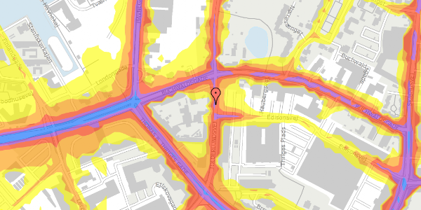 Trafikstøjkort på Tolderlundsvej 20, 2. th, 5000 Odense C