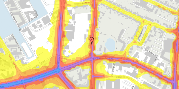 Trafikstøjkort på Tolderlundsvej 26, 5000 Odense C