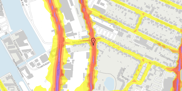 Trafikstøjkort på Tolderlundsvej 44A, 5000 Odense C