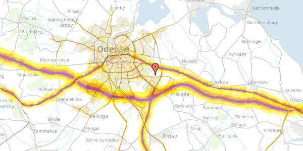 Trafikstøjkort på Tornbjergvej 37, 5220 Odense SØ