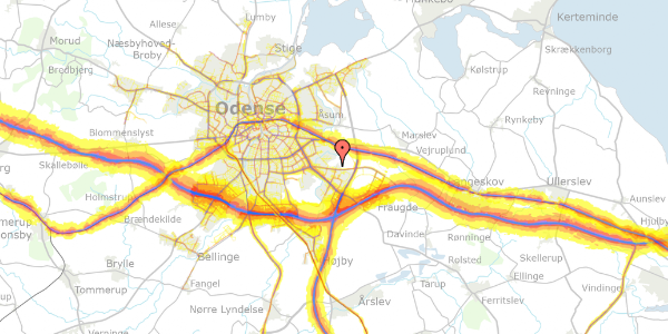 Trafikstøjkort på Tornbjergvej 85, 5220 Odense SØ