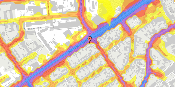 Trafikstøjkort på Vestre Stationsvej 38, 1. , 5000 Odense C