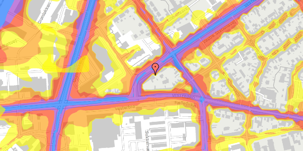 Trafikstøjkort på Vestre Stationsvej 96, 2. , 5000 Odense C