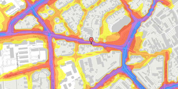 Trafikstøjkort på Vesterbro 84, 5000 Odense C