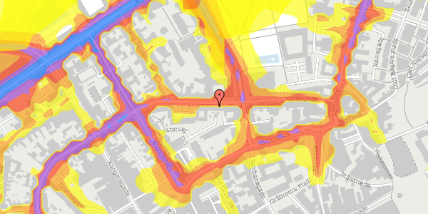 Trafikstøjkort på Vindegade 38, 3. 24, 5000 Odense C