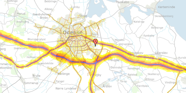 Trafikstøjkort på Æblegrenen 47, 5220 Odense SØ