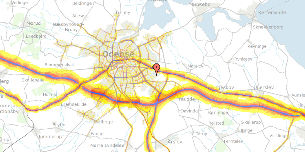 Trafikstøjkort på Æblegrenen 173, 1. , 5220 Odense SØ