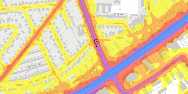 Trafikstøjkort på Øksnebjergvej 55, 5230 Odense M