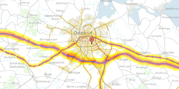 Trafikstøjkort på Østerbæksvej 64, 5230 Odense M