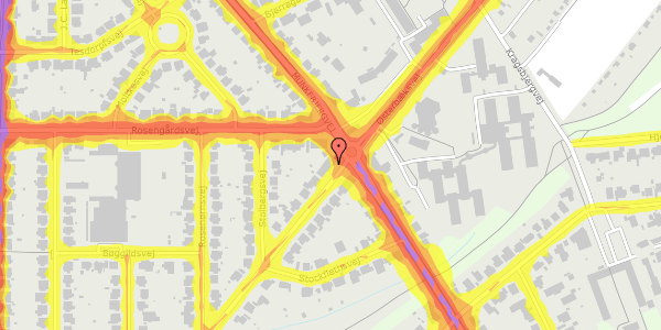 Trafikstøjkort på Østerbæksvej 72, 2. th, 5230 Odense M