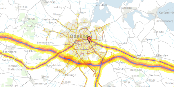 Trafikstøjkort på Østerled 1, 3. th, 5000 Odense C