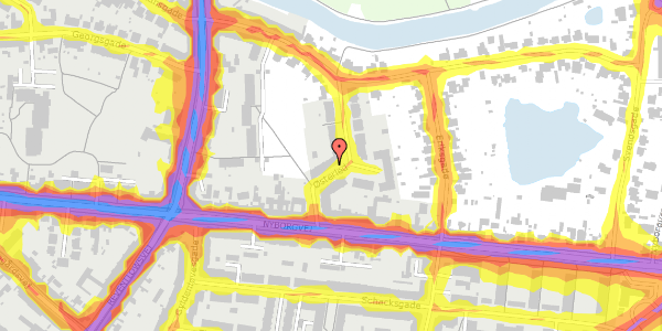 Trafikstøjkort på Østerled 10, st. tv, 5000 Odense C