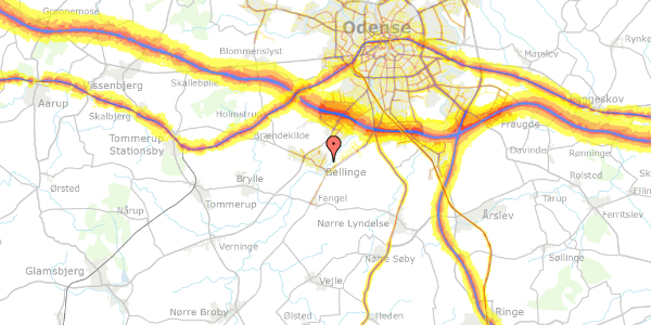 Trafikstøjkort på Åløkken 56, 5250 Odense SV