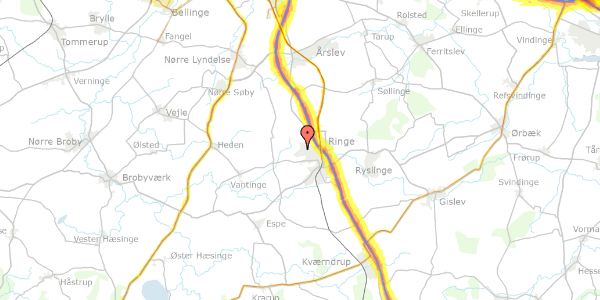 Trafikstøjkort på Dalager 11, 5750 Ringe