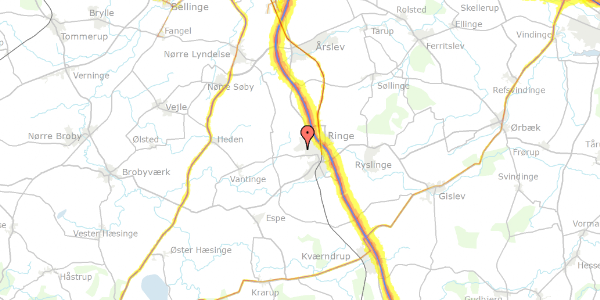 Trafikstøjkort på Dalager 95, 5750 Ringe