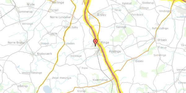 Trafikstøjkort på Dalager 184, 5750 Ringe
